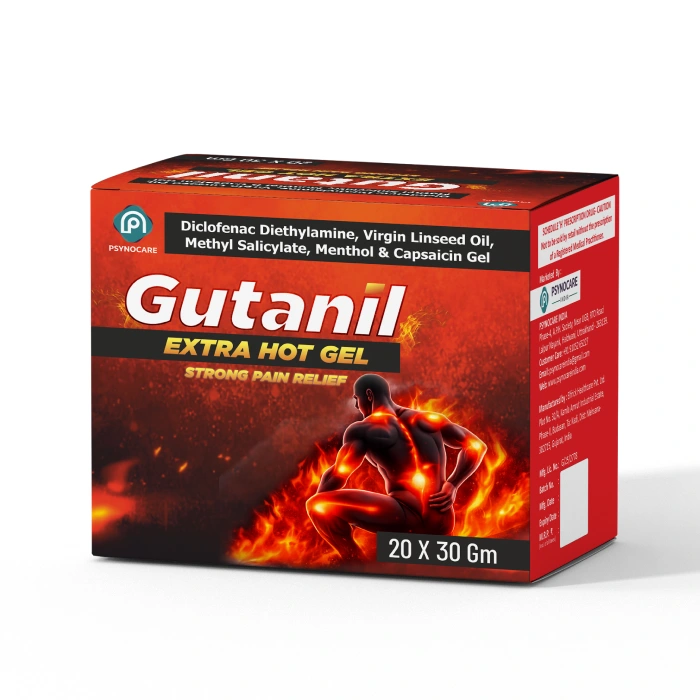 Gutanil Hot Gel Outer Box Mockup